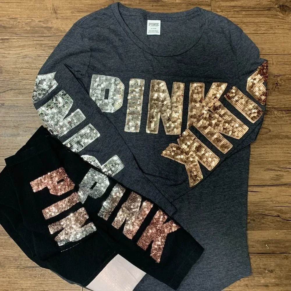 VS PINK OMBRÉ BLING OUTFIT SET S - Picture 9 of 9
